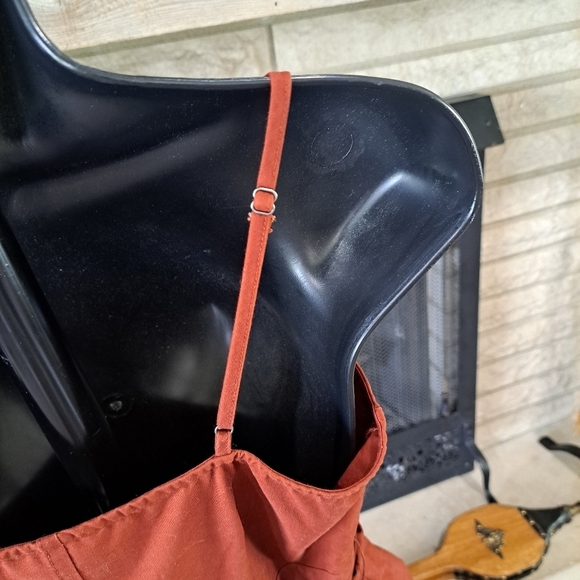 Future Collective Size 2 Women's Rust Color Midi Dress Sleeveless Adjustable - Picture 7 of 12